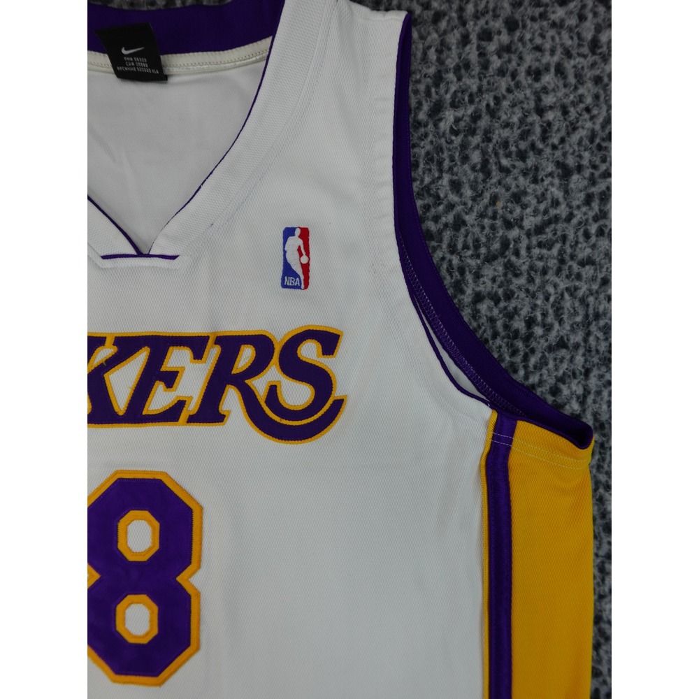 Nike Basketball Jersey Mens XL White Good Kobe Bryant 8 Lakers NBA Authentic 48 - Picture 3 of 16